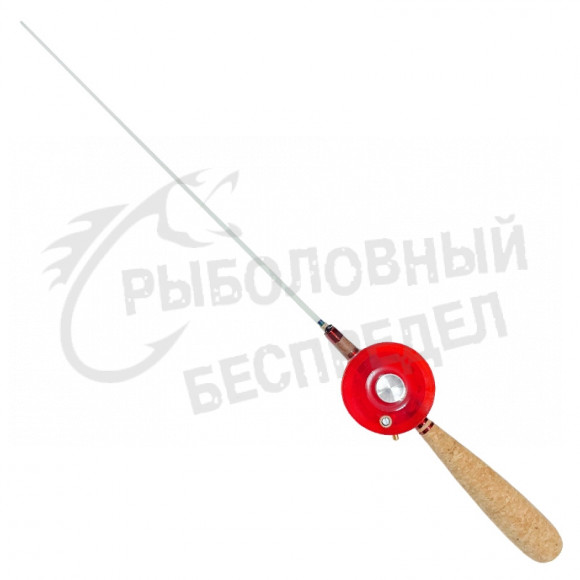 Удочка зимняя ручной работы Денисов открытая d-55mm #красная (cork)
