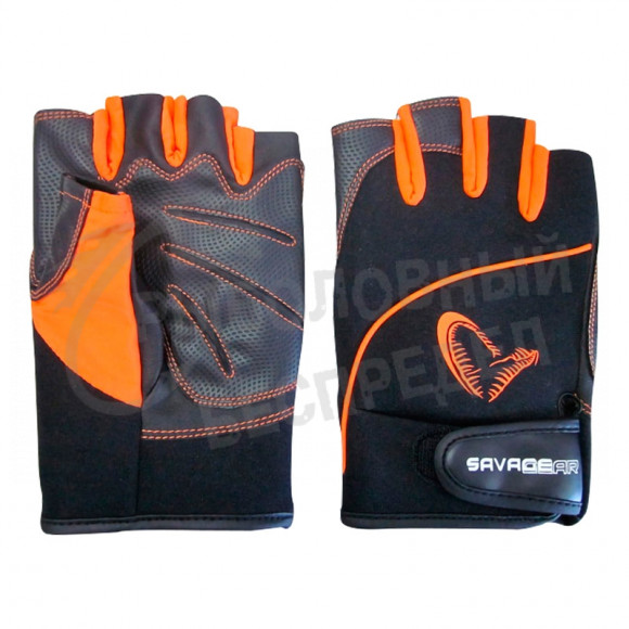 Перчатки Savage Gear Protec Gloves Black Orange р.L, арт.43849