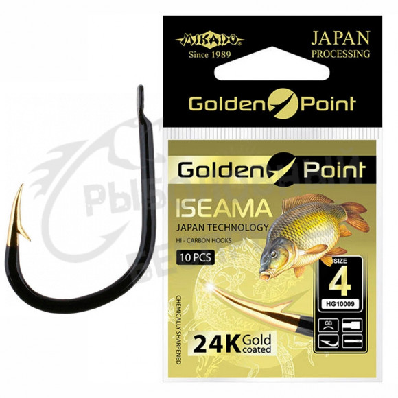 Крючки Mikado GOLDEN POINT - ISEAMA №  1 GB (с лопаткой) ( 10 шт.)