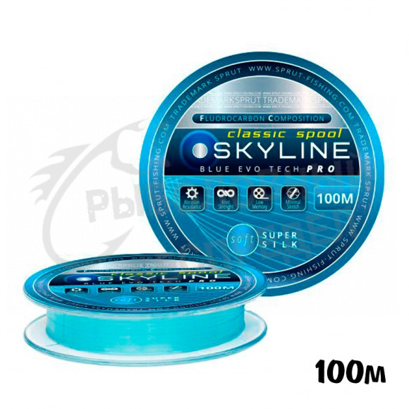 Леска Sprut SKYLINE Evo Tech CLASSIC Blue 0.165mm 4.95kg 100m