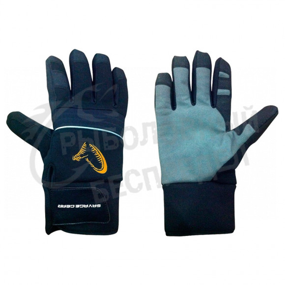 Перчатки Savage Gear Winter Thermo Gloves Black Grey р.L, арт.49402