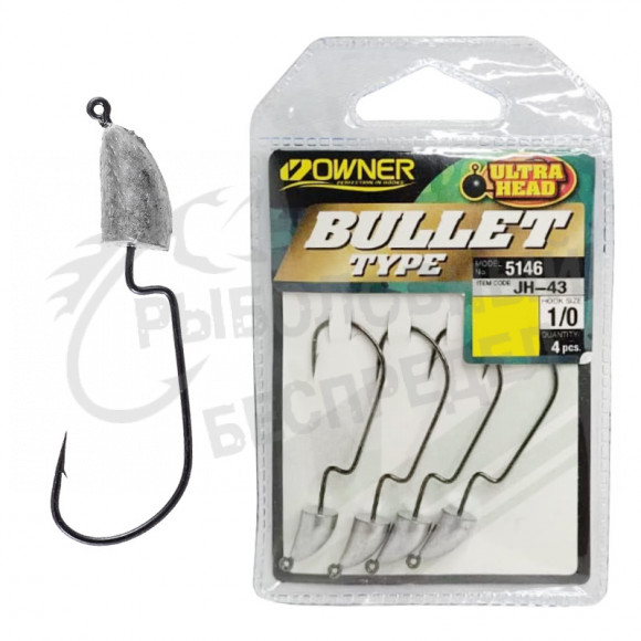 Офсетный крючок Owner Bullet Type Ultrahead 5146-038 #3-16