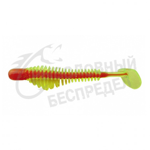 Силиконовая приманка B Fish N Tackle Pulse-R Paddle Tail 2.45" #Chartreuse-Orange Core