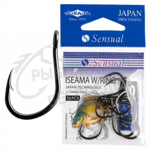 Крючки Mikado SENSUAL - ISEAMA W-RING № 1 BN (с ушком) ( 10 шт.)