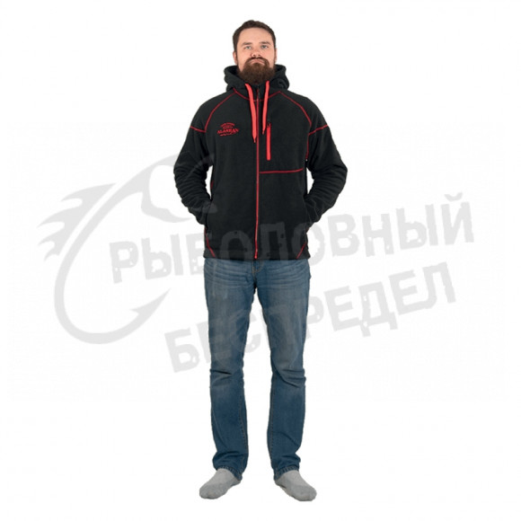 Куртка флисовая Alaskan BlackWater с капюшоном черный р.L