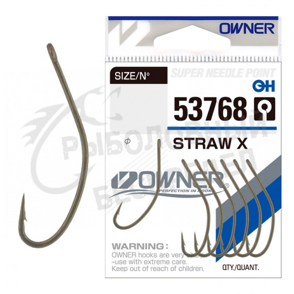 Одинарный крючок Owner Straw X 53768-06