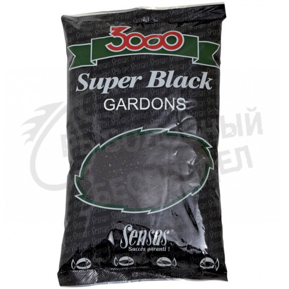 Прикормка Sensas 3000 Super BLACK Gardons 1kg