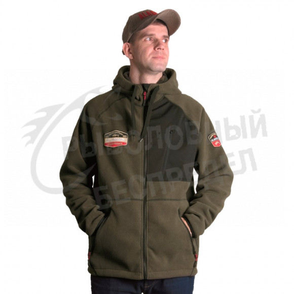 Куртка флисовая Alaskan BlackWater X с капюшоном хаки р.XXL