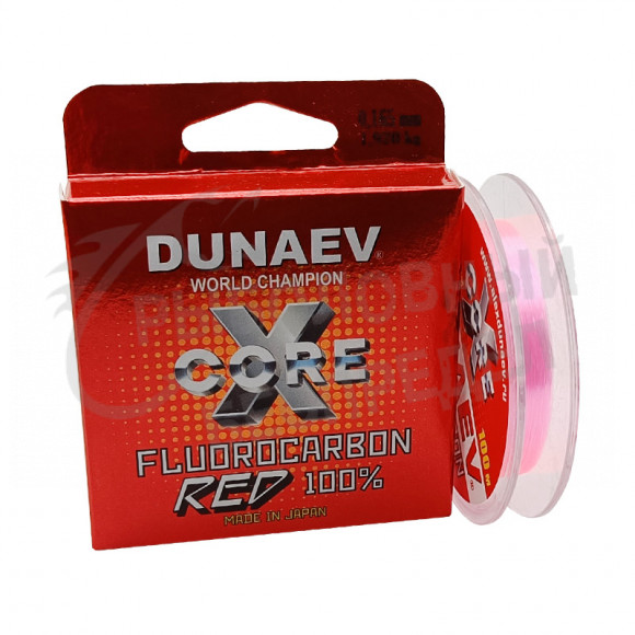 Леска Dunaev Fluorocarbon RED 0.117мм 100м