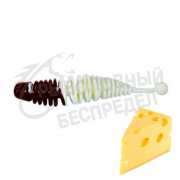 Мягкая приманка Trout HUB Tanta 2.4" #218 Chocolate + white сыр