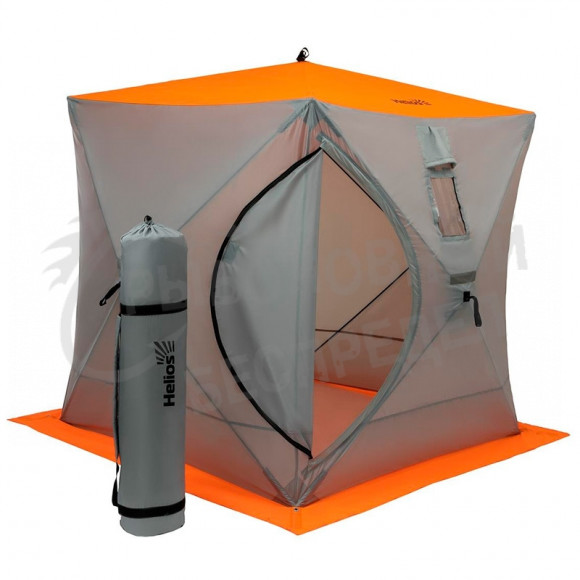 Палатка  зимняя Куб 1,8х1,8 orange lumi-gray Helios (HS-ISC-180OLG)