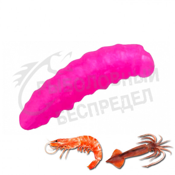 Crazy Fish MF H-Worm Inline 1.1" Floating TPR 20 шт (2*10) 63-28-101-7-EF креветка+кальмар цв.101