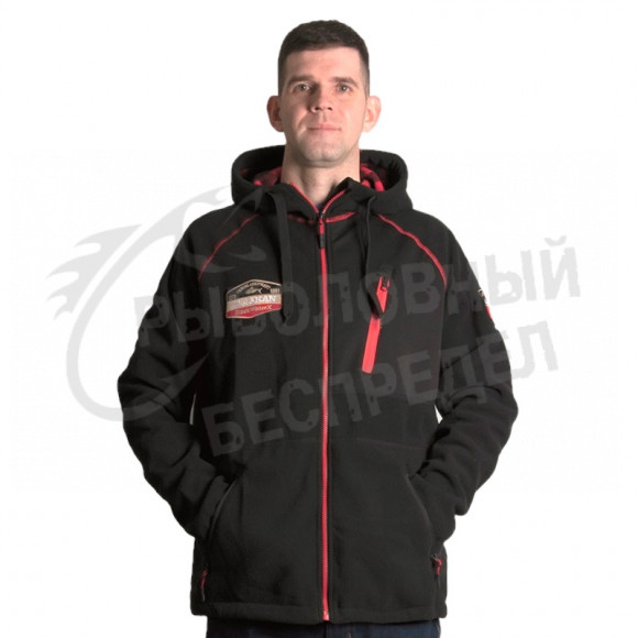 Куртка флисовая Alaskan BlackWater X с капюшоном черный р.M