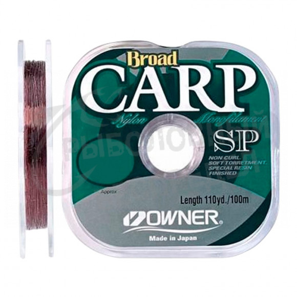 Леска OWNER Broad Carp SP brown 100м 0,18мм 2,6кг