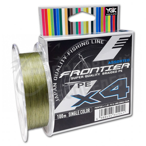 Шнур YGK FRONTIER ASSORTED X4 100m #0,8-8lb bolotny
