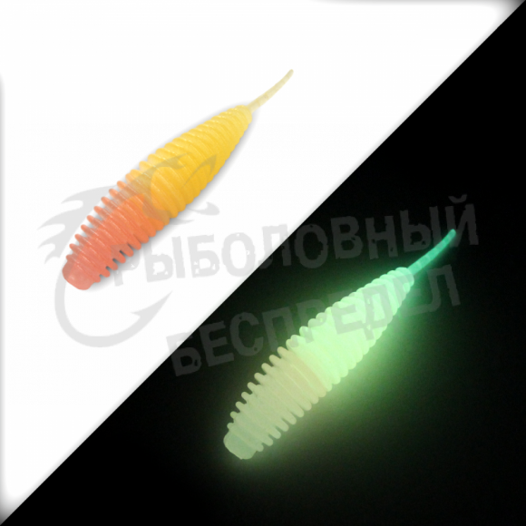Мягкая приманка GarPRO Larva Glow 70mm 018 креветка