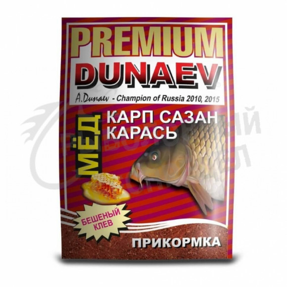 Прикормка Dunaev Premium 1кг Карп-Сазан Мед красная
