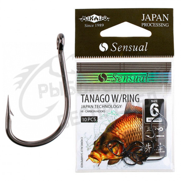 Крючки Mikado SENSUAL - TANAGO W-RING № 8 BN (с ушком) ( 10 шт.)