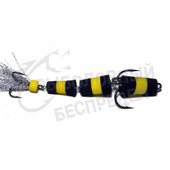 Приманка Мандула "Флажок" XXL Fish Модель 15 цв. Черно-Желтая