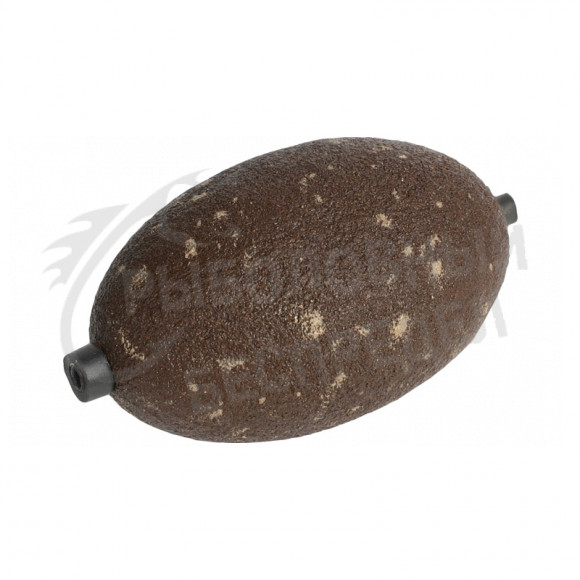 Грузило для ловли сома Mikado сквозное, круглой формы (коричневый) 46BR 250g
