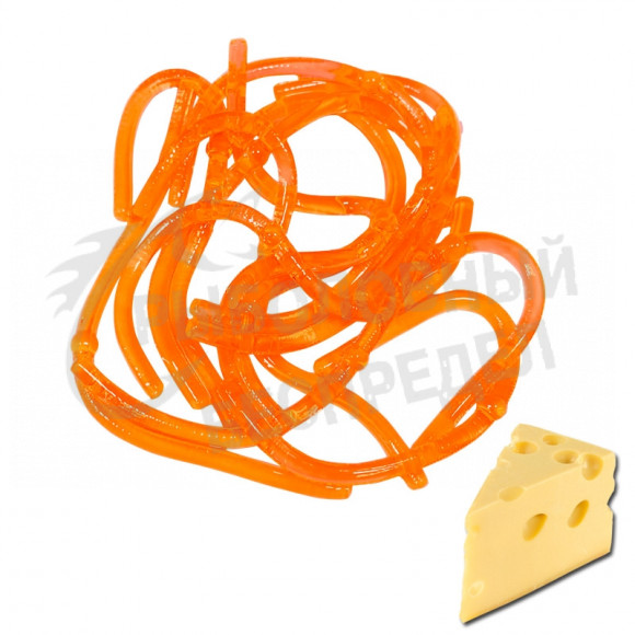 Мягкая приманка Neon 68 Trout Лапша Доширак оранжевый 3D сыр