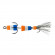 Приманка Мандула "Флажок" XXL Fish Модель 12 цв. Оранжево-Бело-Синяя