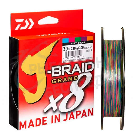 Шнур Daiwa J-Braid GRAND X8 Multicolor 0.16мм 150м