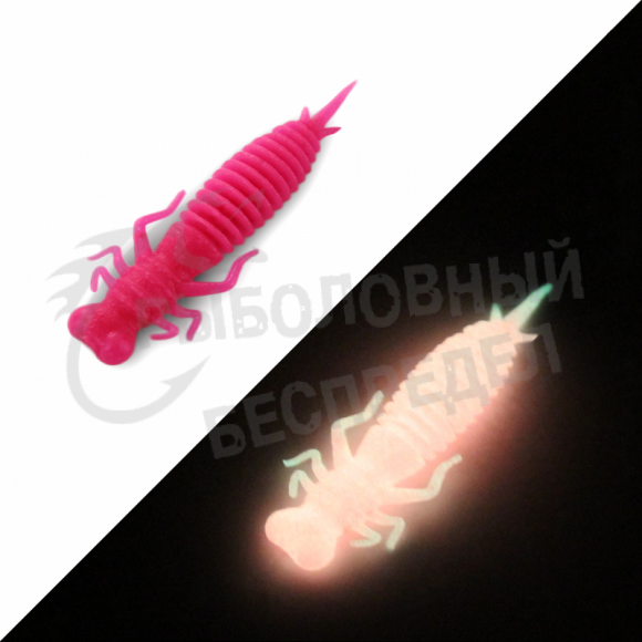 Мягкая приманка GarPRO Stateline Neon и Glow 50mm 003 белая рыба