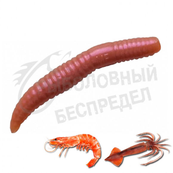 Crazy Fish MF Baby Worm 2" Sinking 66-50-52-7 креветка+кальмар цв.52