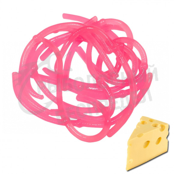 Мягкая приманка Neon 68 Trout Лапша Доширак розовое свечение сыр