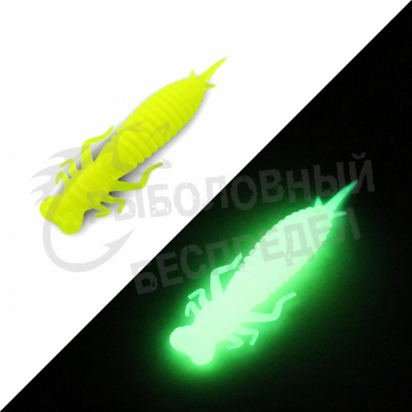 Мягкая приманка GarPRO Stateline Neon и Glow 50mm 004 креветка