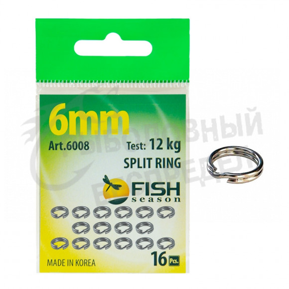Кольцо заводное Fish Season ф 10 мм ( 25 кг) 10шт-уп