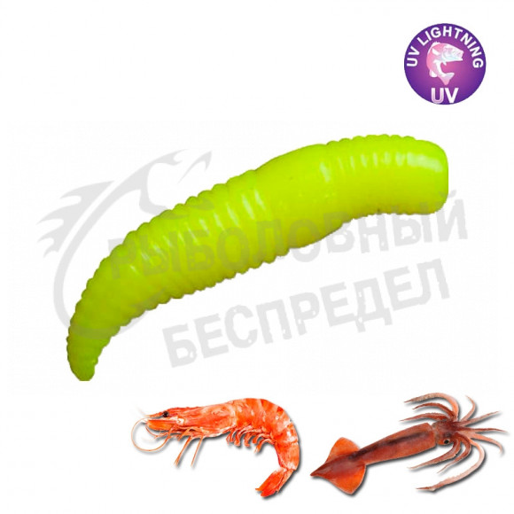 Crazy Fish MF Baby Worm 1.2" Floating TPR 65-30-6-7-EF креветка+кальмар цв.6