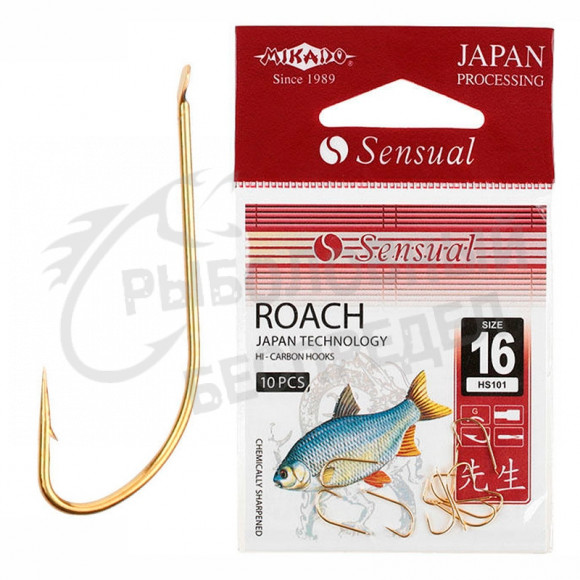 Крючки Mikado Sensual - Roach 101 № 12 G (с лопаткой) ( 10 шт)