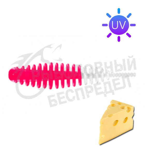 Мягкая приманка Mils Trout Baits Lech 1.7" PIN+WH 031 UV сыр