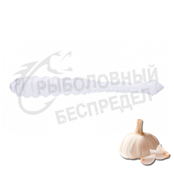 Силиконовая приманка Ojas Bony Leech Soft Winter 48mm White (fluo) Garlic