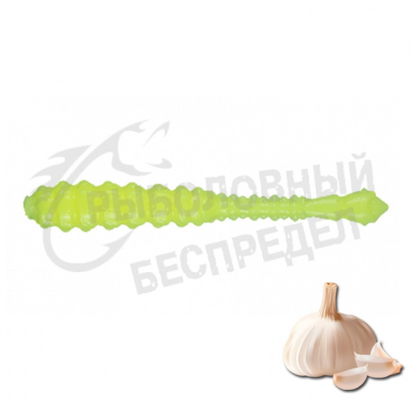 Силиконовая приманка Ojas Bony Leech Soft Winter 48mm Chartreuse (fluo) Garlic