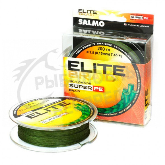 Плетеный шнур Salmo Elite Braid Green 125-011 #0,8 (0,11mm) 4,35kg