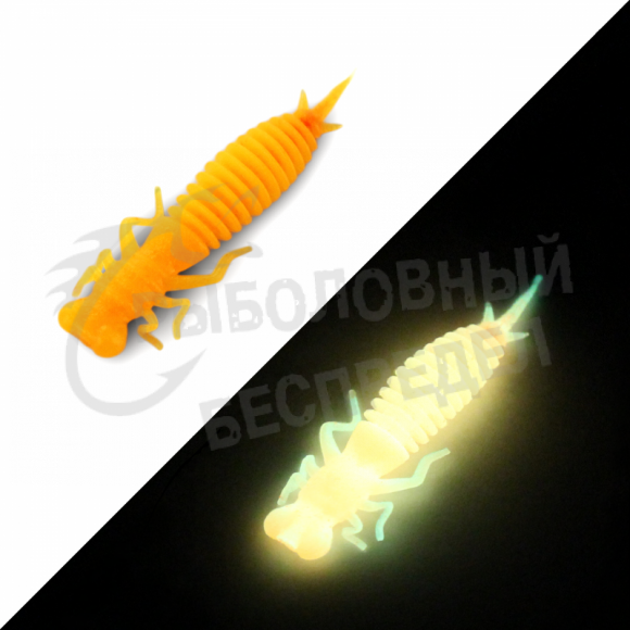 Мягкая приманка GarPRO Stateline Neon и Glow 50mm 008 белая рыба
