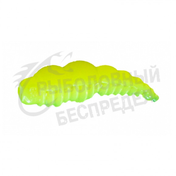 Силиконовая приманка Boroda Baits Super Soft Larva 35mm 1.0g шартрез сыр (12шт-уп)