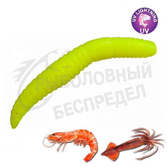 Crazy Fish MF Baby Worm 2" Floating TPR 66-50-6-7-EF креветка+кальмар цв.6