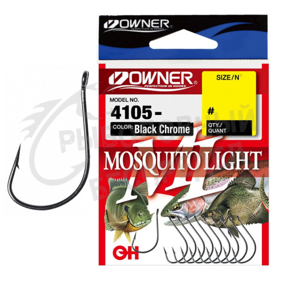 Одинарный крючок Owner Mosquito Light BC №8  4105-031