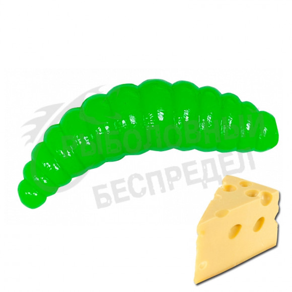 Мягкая приманка Neon 68 Trout Maggot 1.3'' зеленый сыр