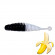 Мягкая приманка Trout HUB Tanta 2.4" #212 Black + White банан