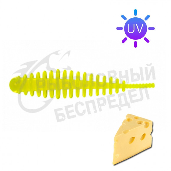 Мягкая приманка Mils Trout Baits Lech 1.7" LIME 060 UV сыр