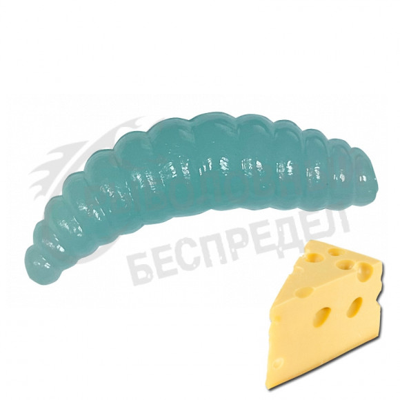 Мягкая приманка Neon 68 Trout Maggot 1.3'' голубое свечение сыр