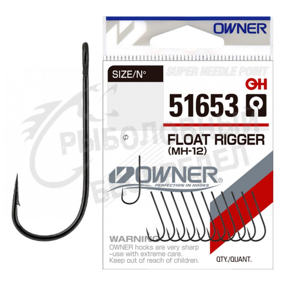 Одинарный крючок Owner Float Rigger 51653-8