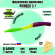 Форелевая силиконовая приманка COOL PLACE BOMBER 3.1" фиолетовы-желтый-зеленый СЫР