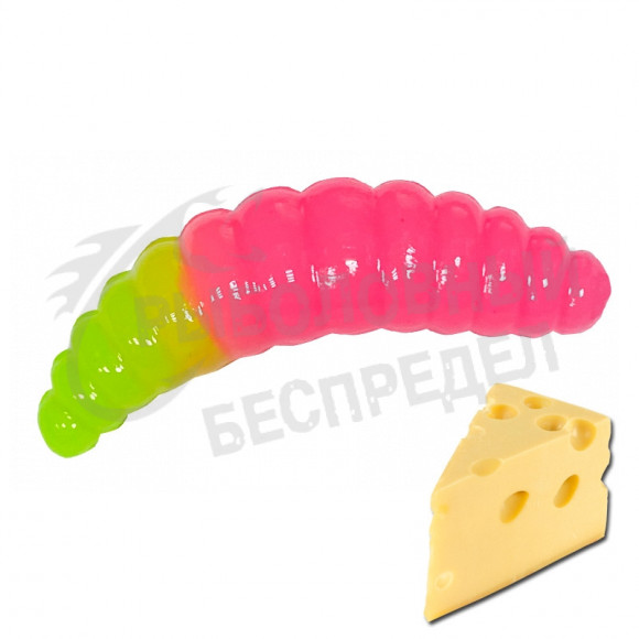 Мягкая приманка Neon 68 Trout Maggot 1.3'' розовый лайм сыр