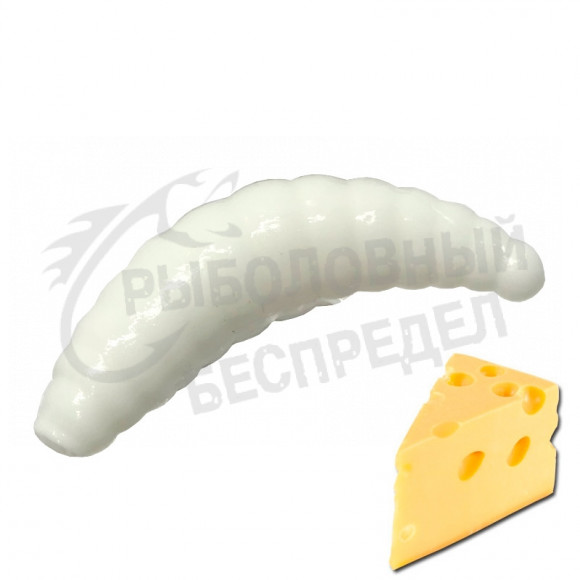 Мягкая приманка Trout Zone Maggot 1.6" белый сыр